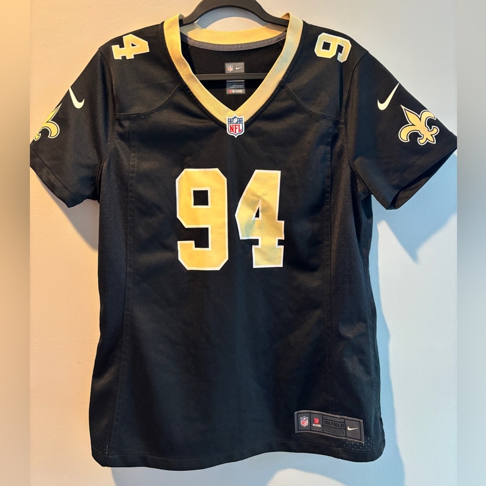 NWOT’s Youth Large New Orleans Saints Nike Black Custom Game Jersey